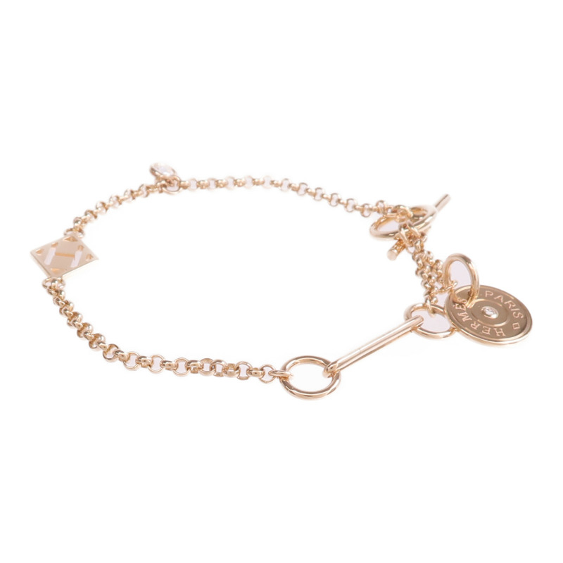 HERMES 18K玫瑰金Gambade Bracelet鑽石手鏈-1