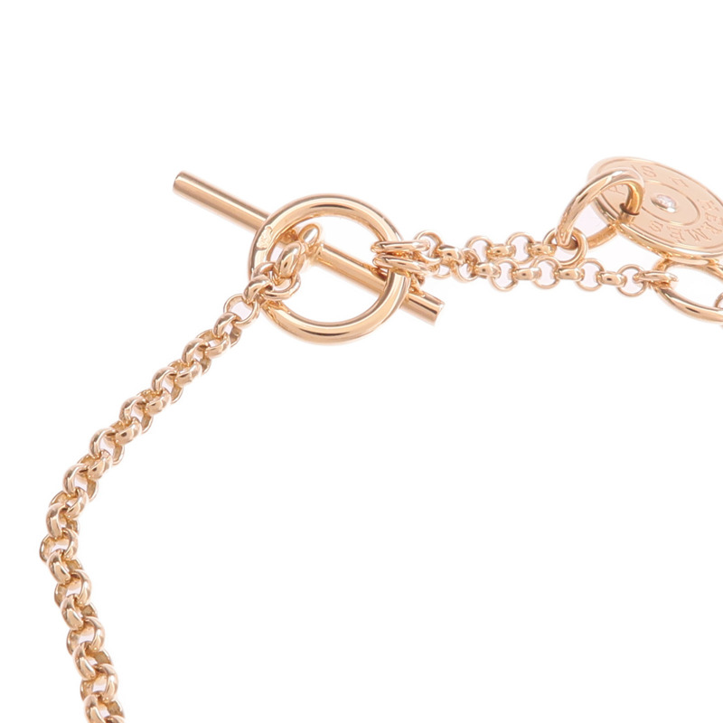 HERMES 18K玫瑰金Gambade Bracelet鑽石手鏈-4
