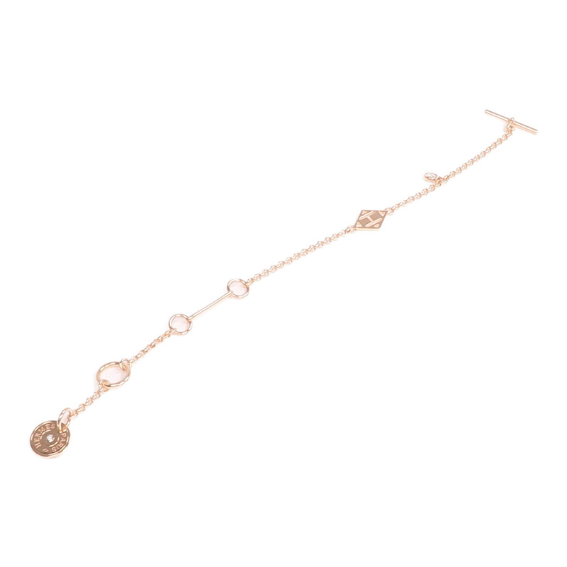 HERMES 18K玫瑰金Gambade Bracelet鑽石手鏈-7