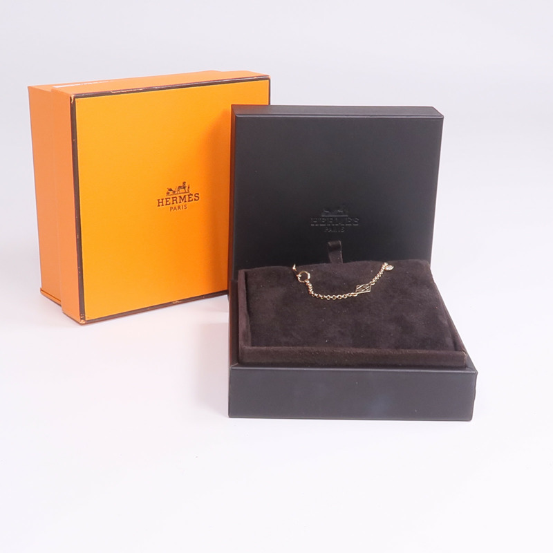 HERMES 18K玫瑰金Gambade Bracelet鑽石手鏈-8