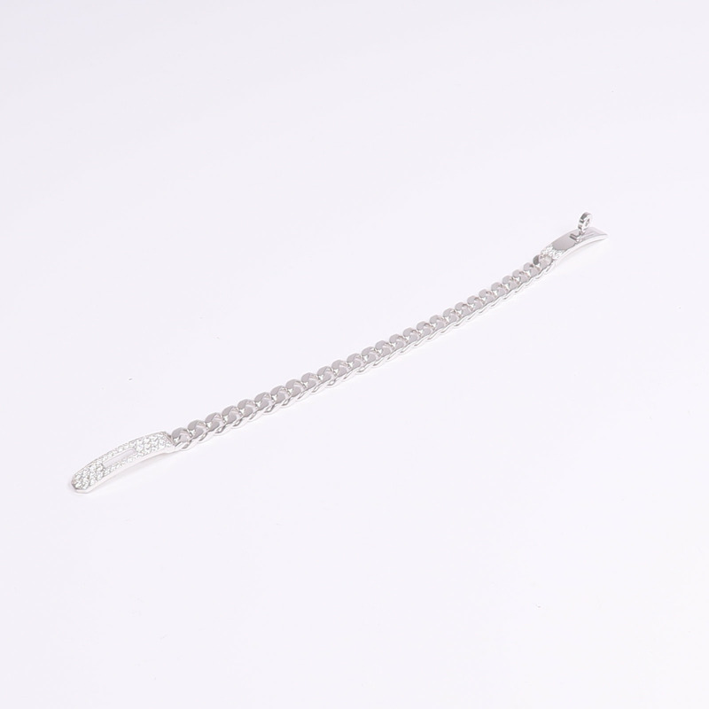 HERMES 18K白金Kelly Gourmette Bracelet Small Model鑽石手鏈-7