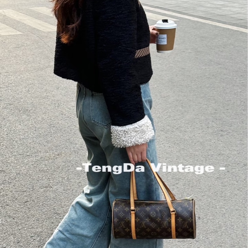 LV Papillon 老花巴比隆 圓筒包-4