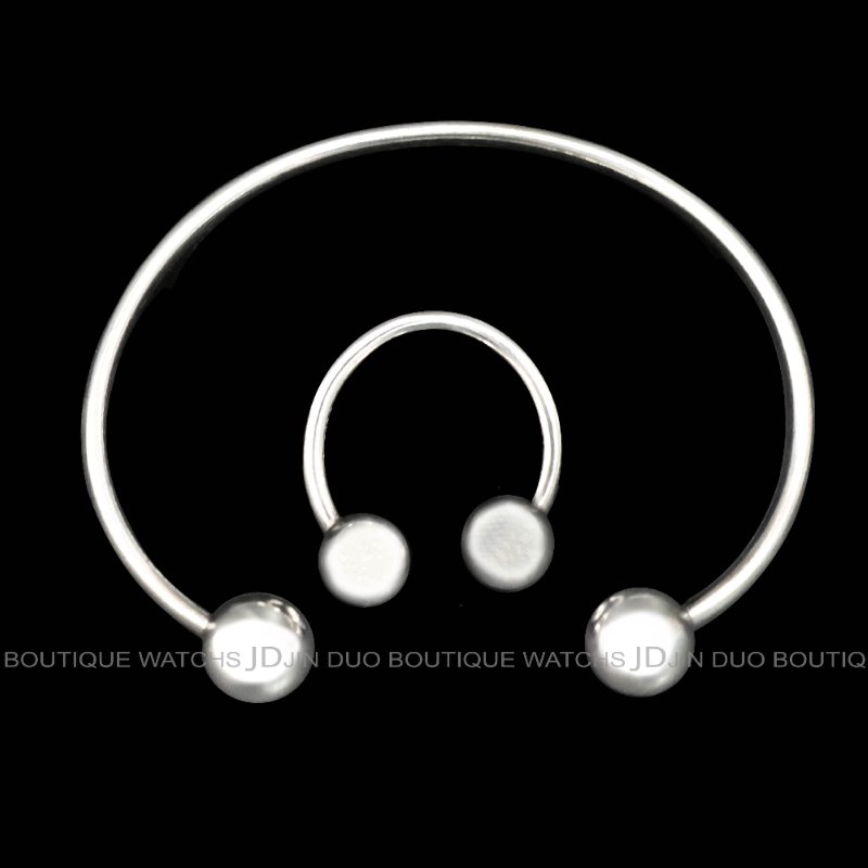 金鐸精品~C788 GEORG JENSEN喬治傑生Sphere Ball圓珠球形系列925銀開口式手環戒指-2