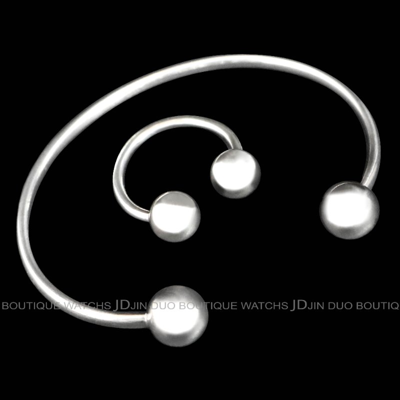 金鐸精品~C788 GEORG JENSEN喬治傑生Sphere Ball圓珠球形系列925銀開口式手環戒指-3