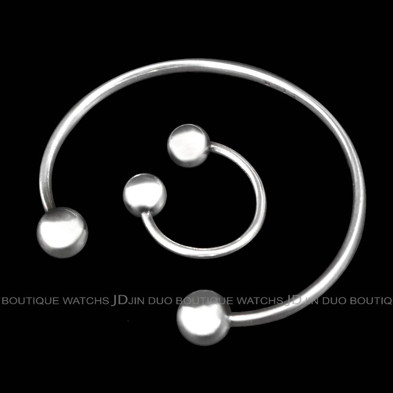 金鐸精品~C788 GEORG JENSEN喬治傑生Sphere Ball圓珠球形系列925銀開口式手環戒指-6