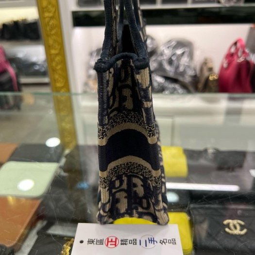 東區正精品㊣CHRISTIAN Dior Book Tote mini 藍色老花手提包 RZ6316-6