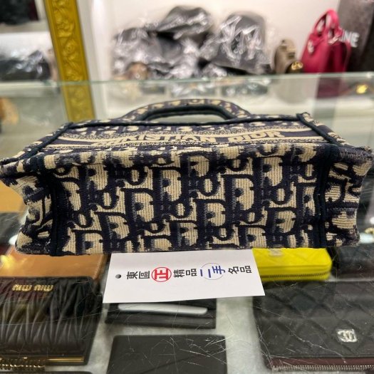 東區正精品㊣CHRISTIAN Dior Book Tote mini 藍色老花手提包 RZ6316-7