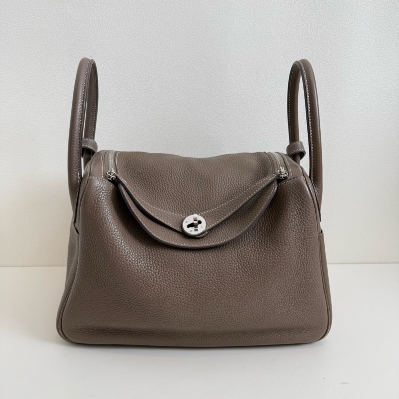 Hermes 愛馬仕 Lindy 30 大象灰 銀扣-0
