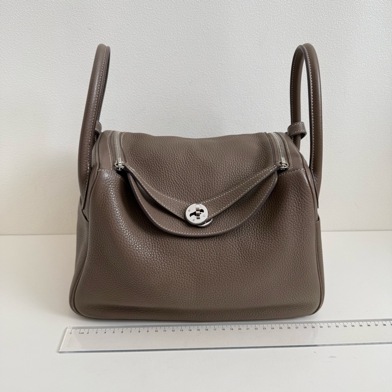 Hermes 愛馬仕 Lindy 30 大象灰 銀扣-1