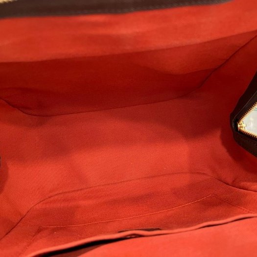 東區正精品㊣LV N51174 咖啡色棋盤格咖格前後口袋拉鍊足球包元寶包手提包 RZ6317-5