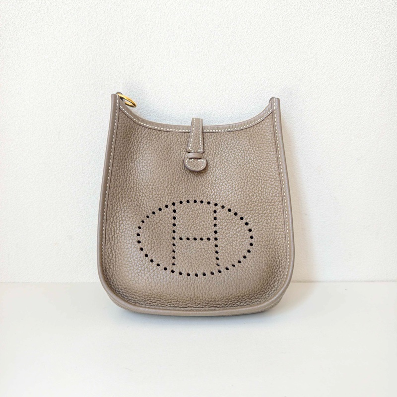 hermes 愛馬仕 伊芙琳mini 大象灰 金釦-1
