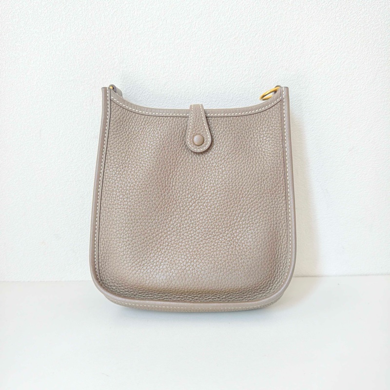 hermes 愛馬仕 伊芙琳mini 大象灰 金釦-4