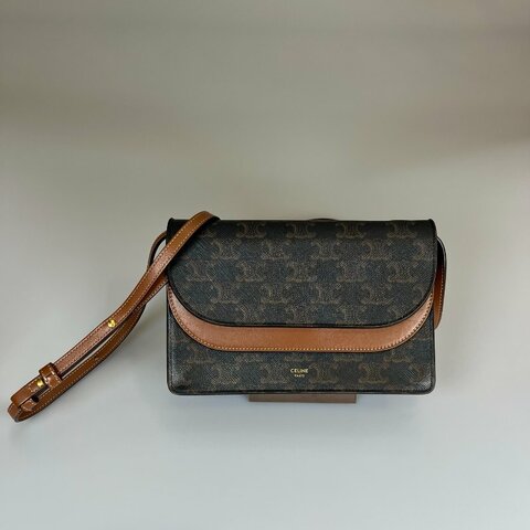 CELINE F-BB-1242 老花WOC側肩包