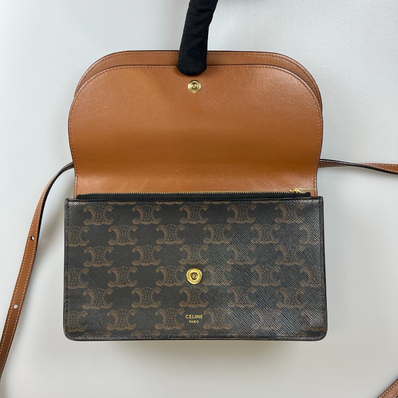 CELINE F-BB-1242 老花WOC側肩包-5