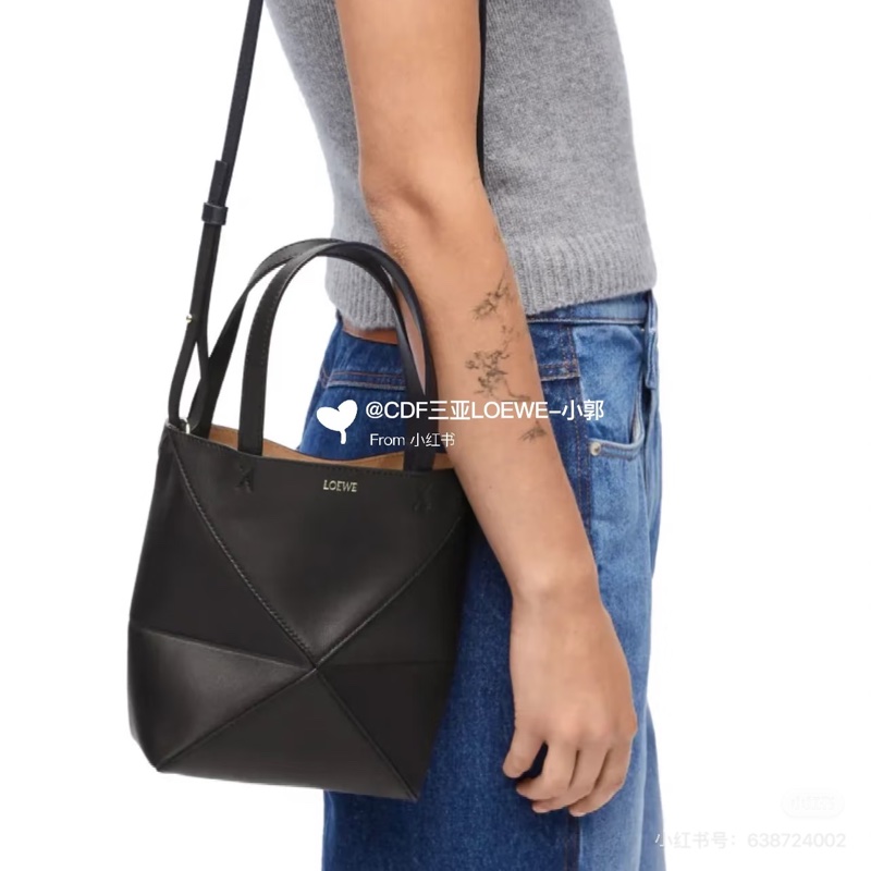 莉亞精品♡ Loewe mini托特 黑 二手美包-1