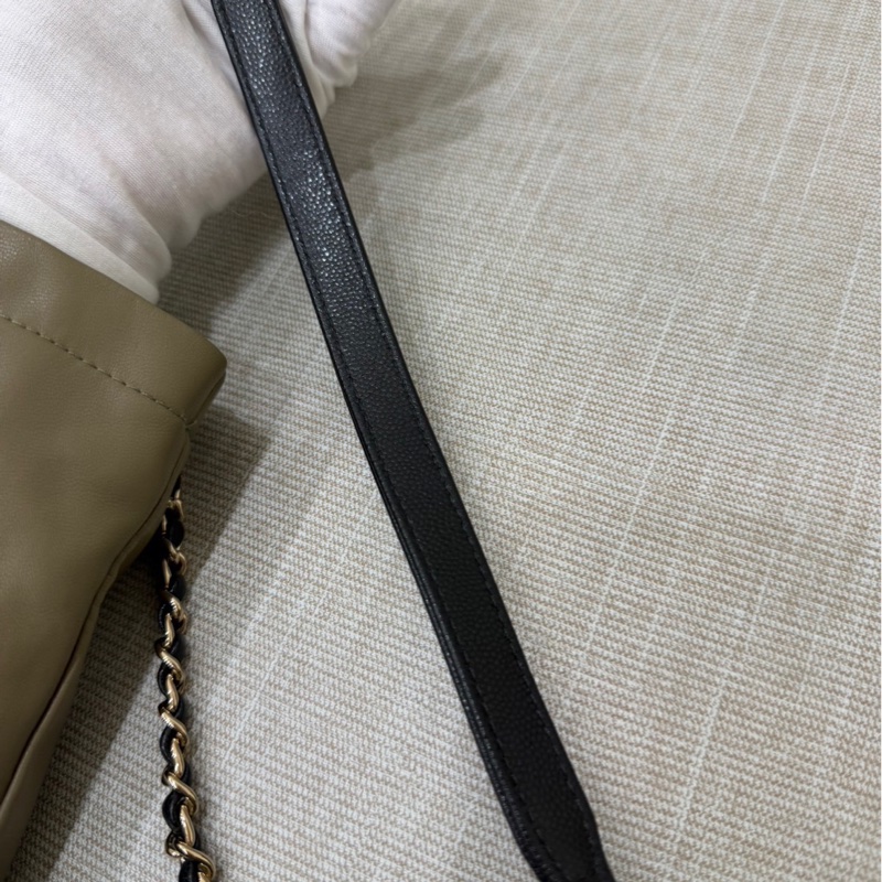 香奈兒 Chanel cocohandle mini 荔枝牛皮 黑金-34