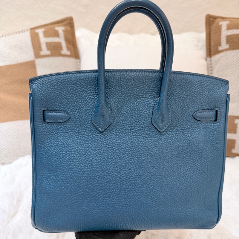 Hermes Birkin 25/ 伊茲密爾藍 銀扣/ 框Q-1