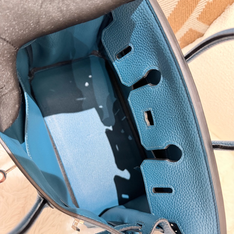 Hermes Birkin 25/ 伊茲密爾藍 銀扣/ 框Q-9