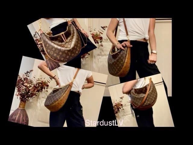 LV M46311 LOOP HOBO經典Monogram雙色帆布  肩背  斜背包 大月亮包  彎月包(咖啡)-2