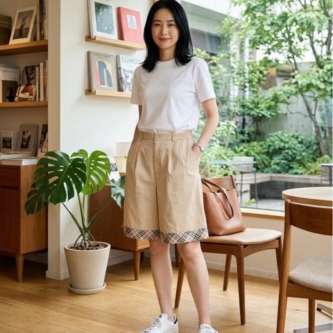 BURBERRY GOLF 側口袋格紋休閒褲