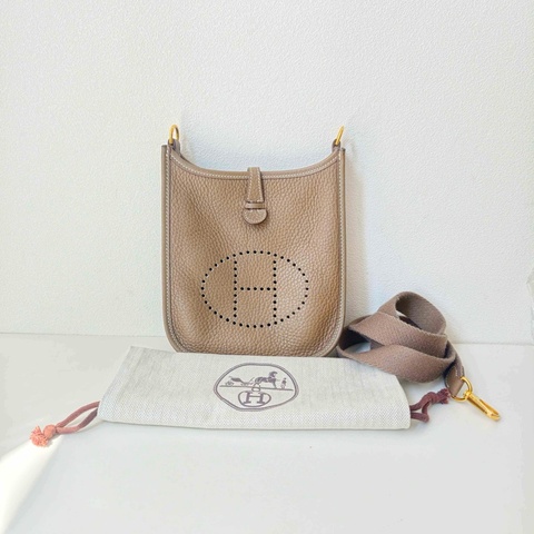 Hermes 愛馬仕 伊芙琳 Evelyne mini 大象灰 金釦