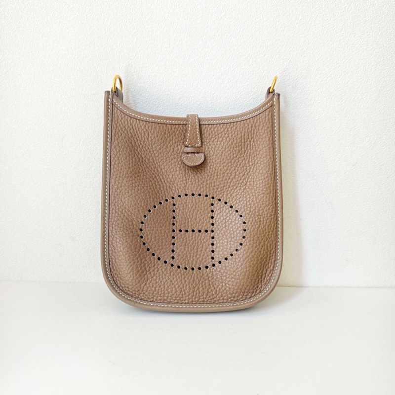 Hermes 愛馬仕 伊芙琳 Evelyne mini 大象灰 金釦-1