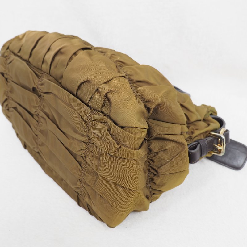 Prada Nylon Handbag Tote 普拉達尼龍皺摺手提托特包-18
