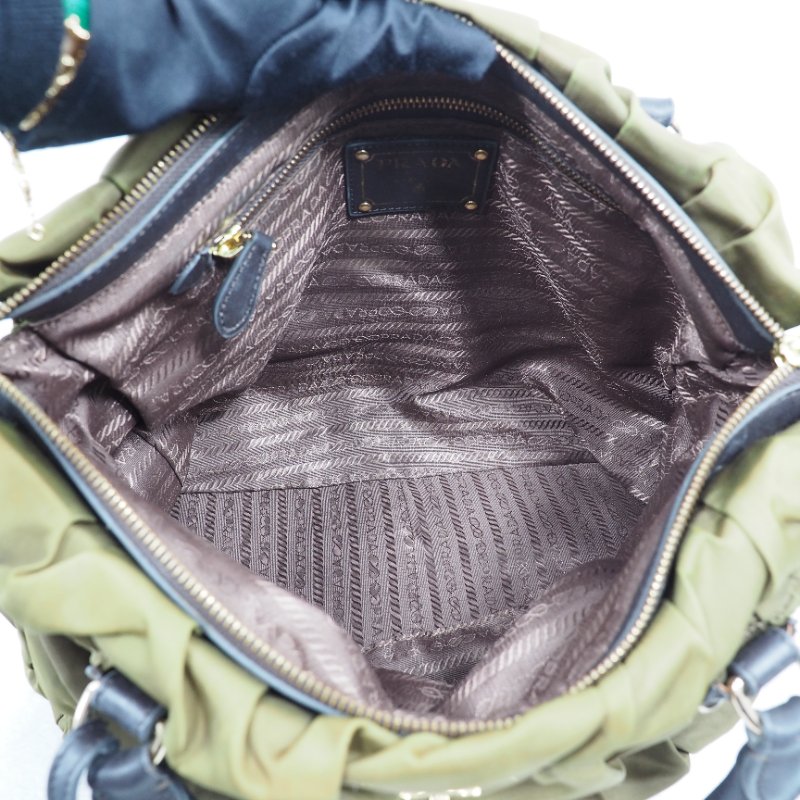 Prada Nylon Handbag Tote 普拉達尼龍皺摺手提托特包-20