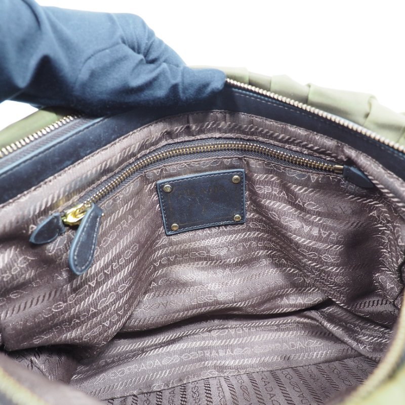 Prada Nylon Handbag Tote 普拉達尼龍皺摺手提托特包-21