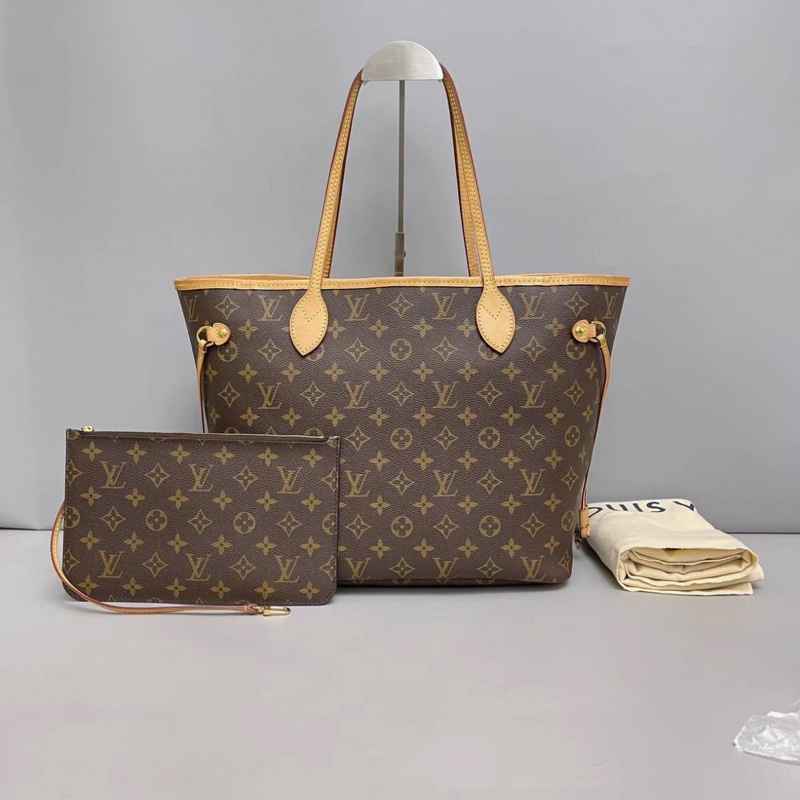 LV路易威登 nf中號 老花子母購物袋 芯片款-0