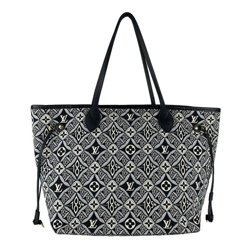 路易威登 (Louis Vuitton) Neverfull MM 帆布手提包，SINCE1854，黑色，女士款，M57230，免運費，z8987-2