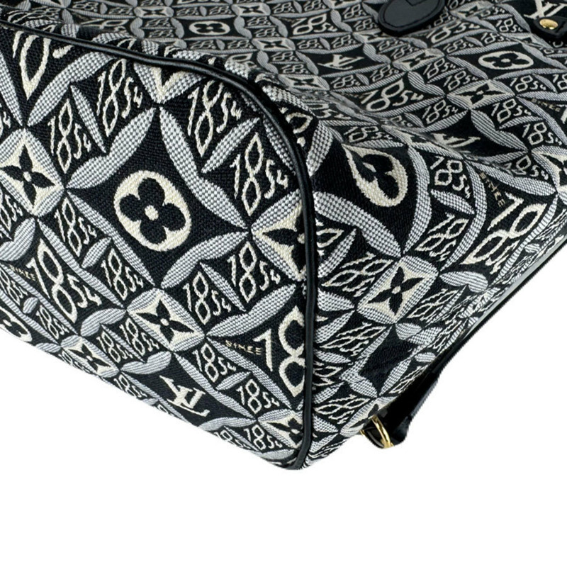 路易威登 (Louis Vuitton) Neverfull MM 帆布手提包，SINCE1854，黑色，女士款，M57230，免運費，z8987-8