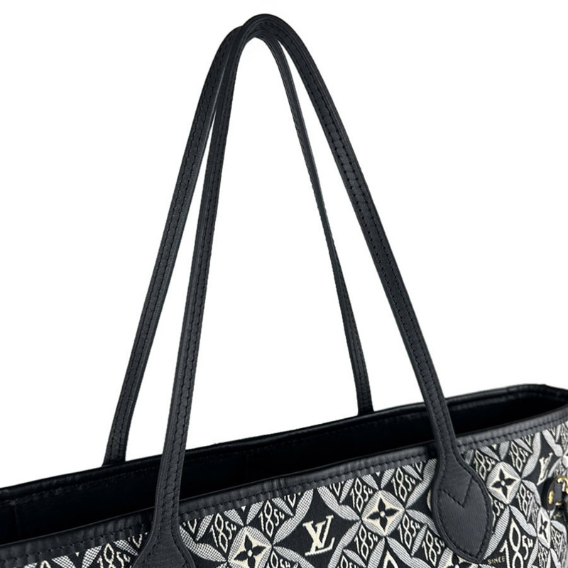 路易威登 (Louis Vuitton) Neverfull MM 帆布手提包，SINCE1854，黑色，女士款，M57230，免運費，z8987-9