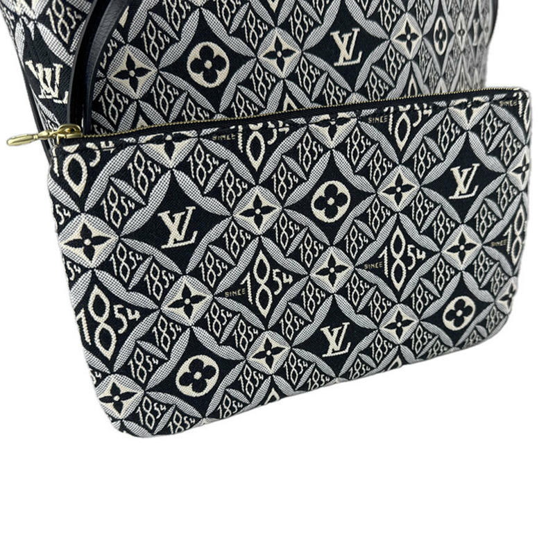 路易威登 (Louis Vuitton) Neverfull MM 帆布手提包，SINCE1854，黑色，女士款，M57230，免運費，z8987-11