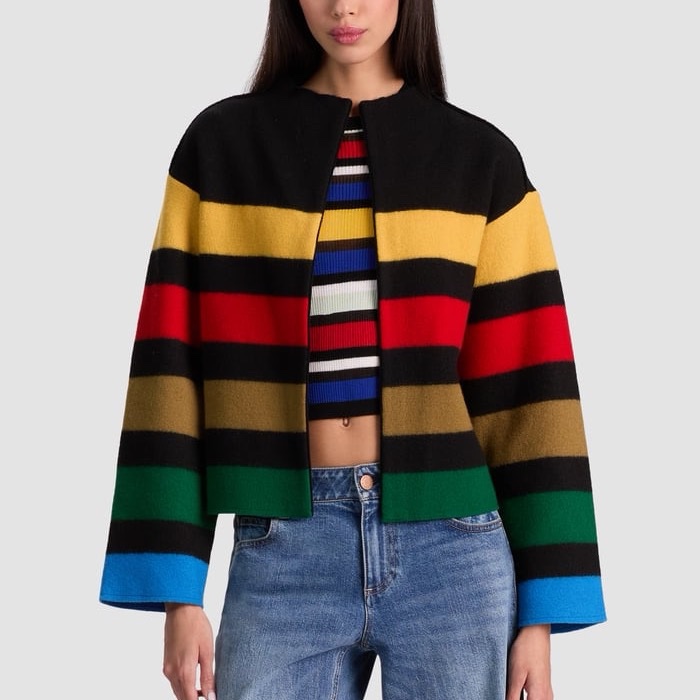 90）全新Alice+Olivia新款正品羊毛輕盈保暖外套 L號 原價595美元-0