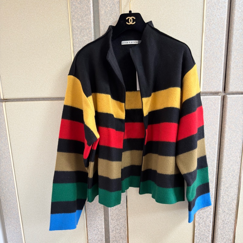 90）全新Alice+Olivia新款正品羊毛輕盈保暖外套 L號 原價595美元-5