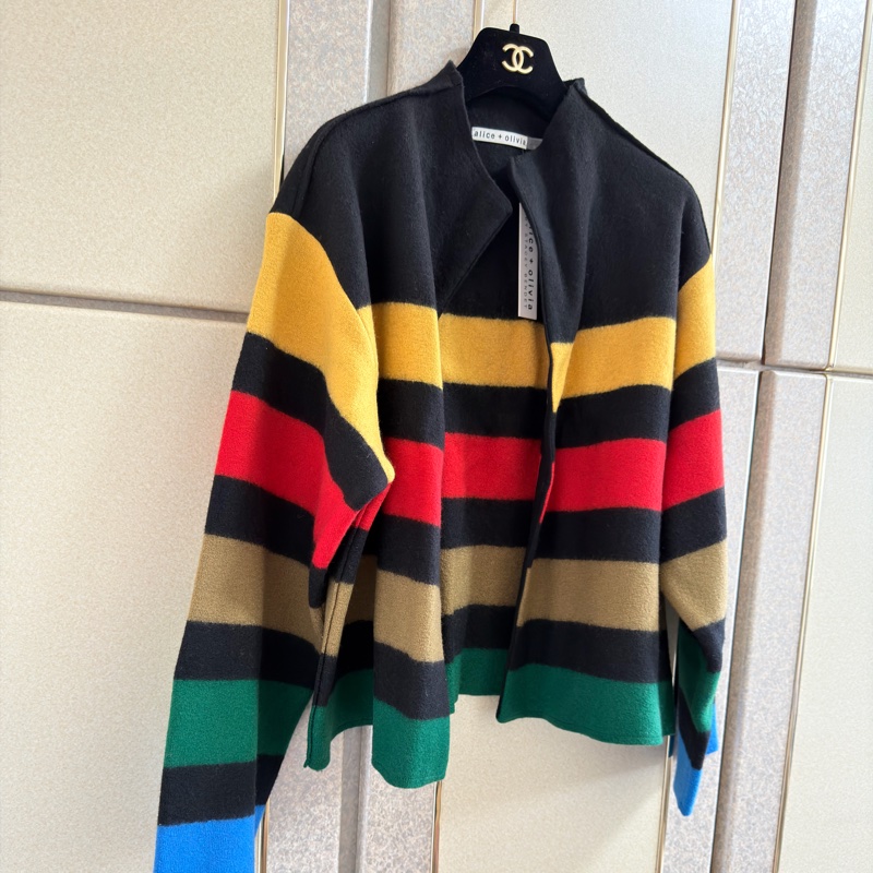 90）全新Alice+Olivia新款正品羊毛輕盈保暖外套 L號 原價595美元-9