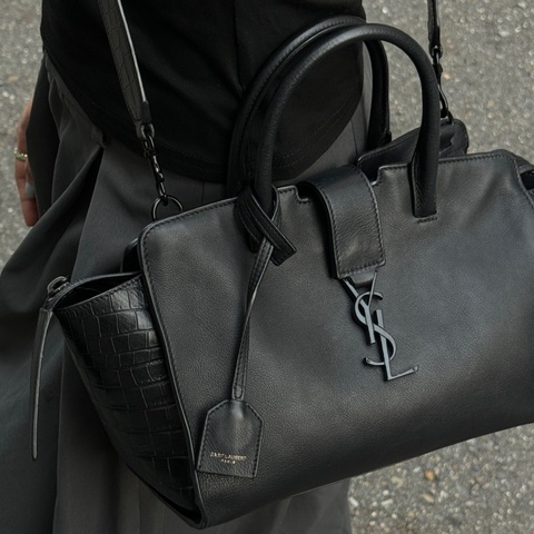 【超！級！新】 YSL “so black” 全黑鱷魚紋 斜背包 （專櫃13萬！）