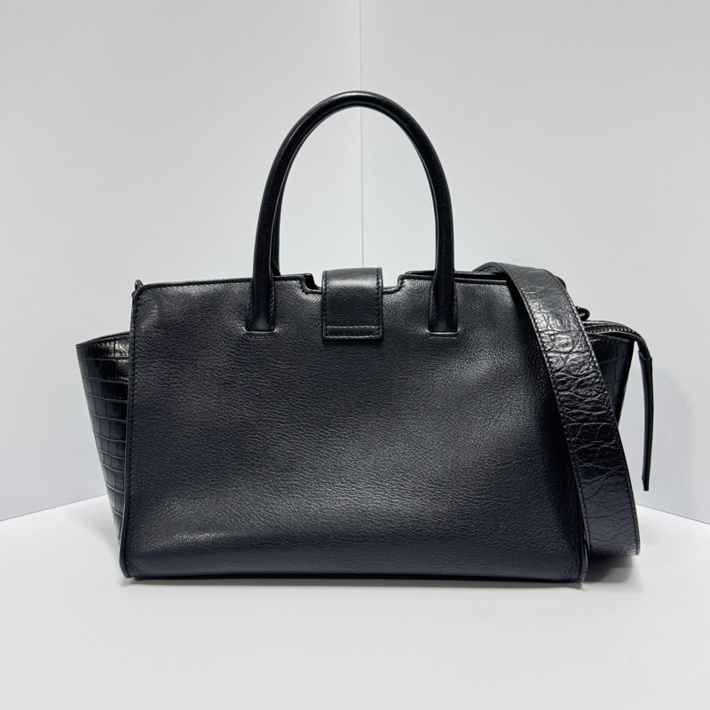 【超！級！新】 YSL “so black” 全黑鱷魚紋 斜背包 （專櫃13萬！）-9