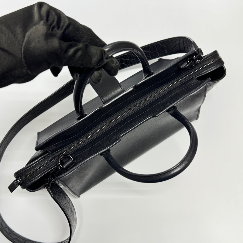 【超！級！新】 YSL “so black” 全黑鱷魚紋 斜背包 （專櫃13萬！）-15