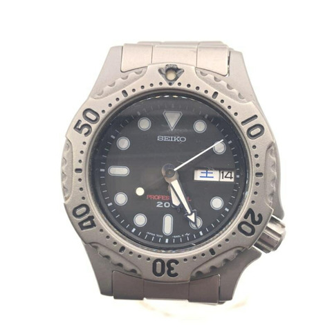 精工鈦金屬專業潛水錶 200 公尺 7C43-6A10 銀色