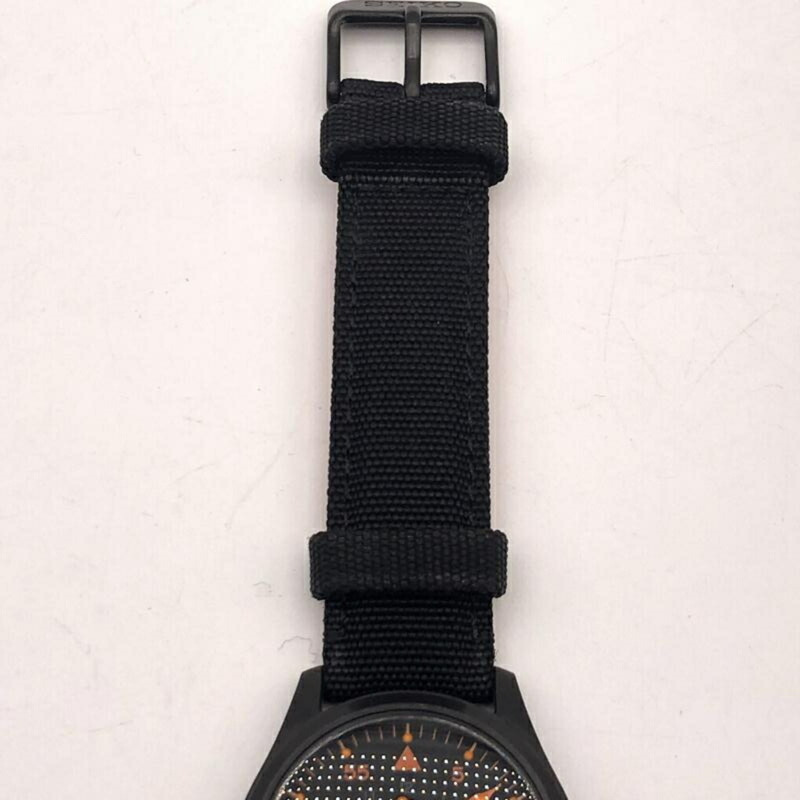 精工自動腕錶 5 運動戶外街頭風格 SBSA143 黑色橘色-4