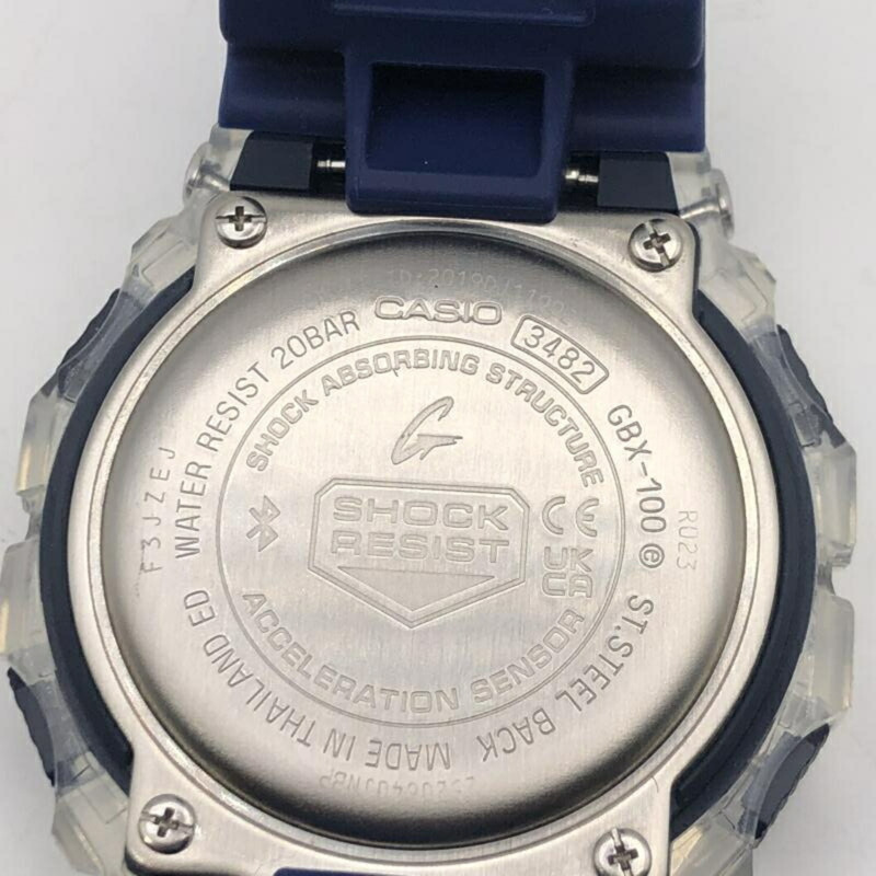 G-SHOCK 手錶 GBX-100S-1JF 銀色透明-7