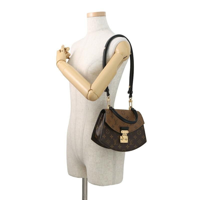 路易威登 Monogram Reverse Tilsit 手提包 M46548。黑色三用手提包/肩背包。女士手提包。路易威登-4