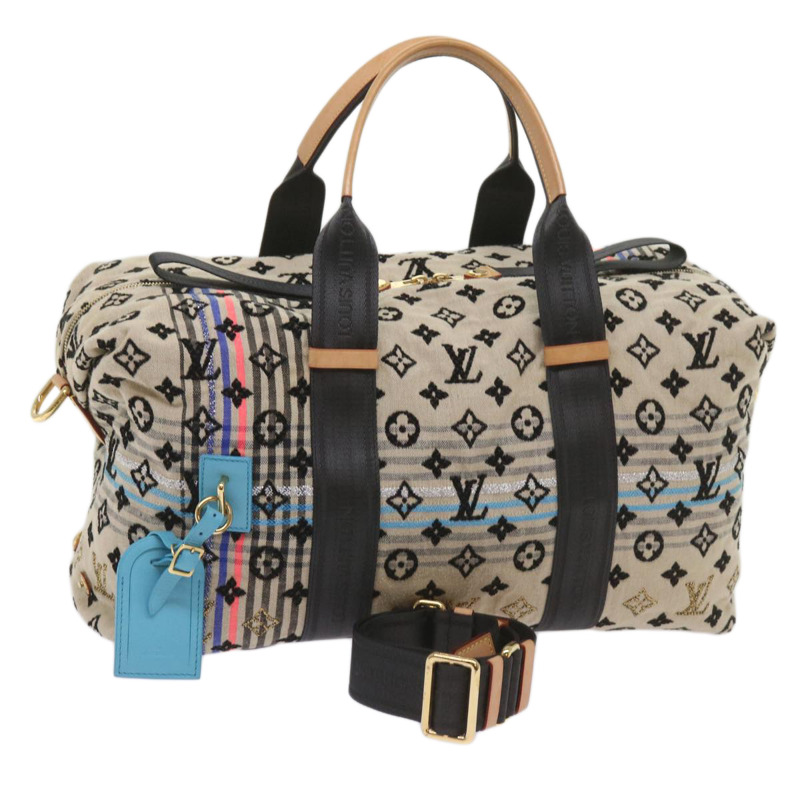 【日本直送】路易威登 Monogram Scrunchie Touareg Boston Bag 米色 M40360 正品 ar11371SM-0