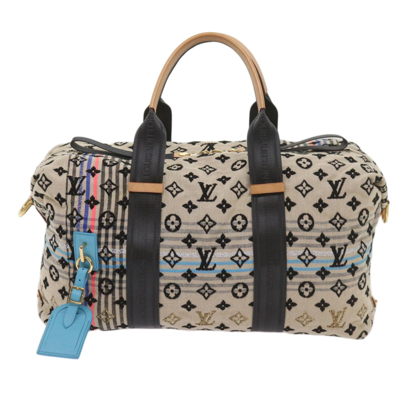 【日本直送】路易威登 Monogram Scrunchie Touareg Boston Bag 米色 M40360 正品 ar11371SM-1