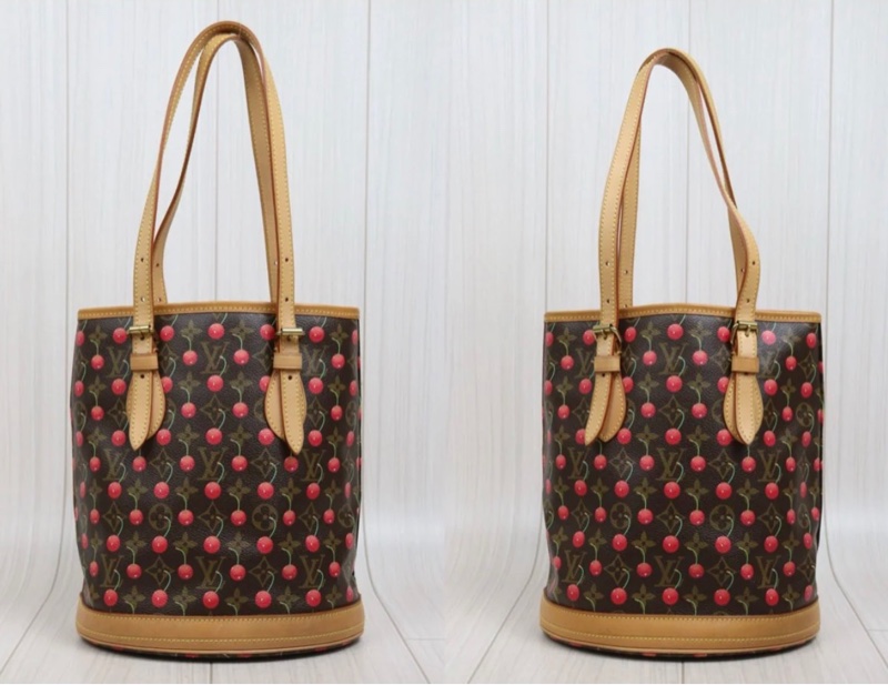 「JL精品代購」9新 LV限量村上隆櫻桃水桶包-3