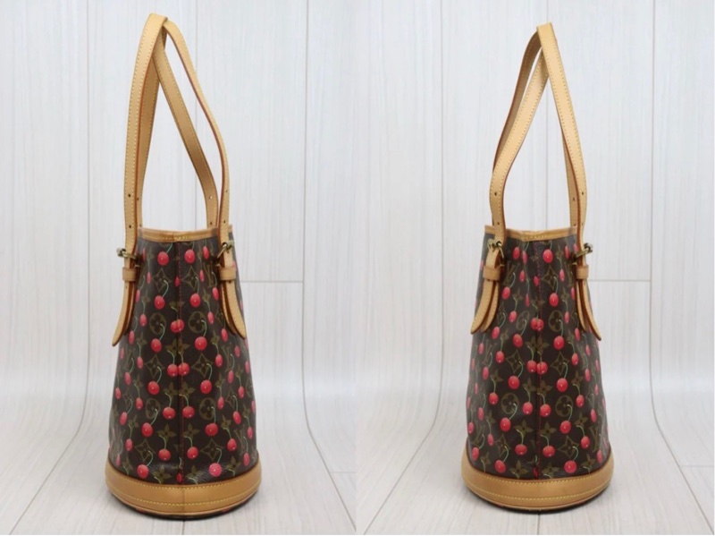 「JL精品代購」9新 LV限量村上隆櫻桃水桶包-4