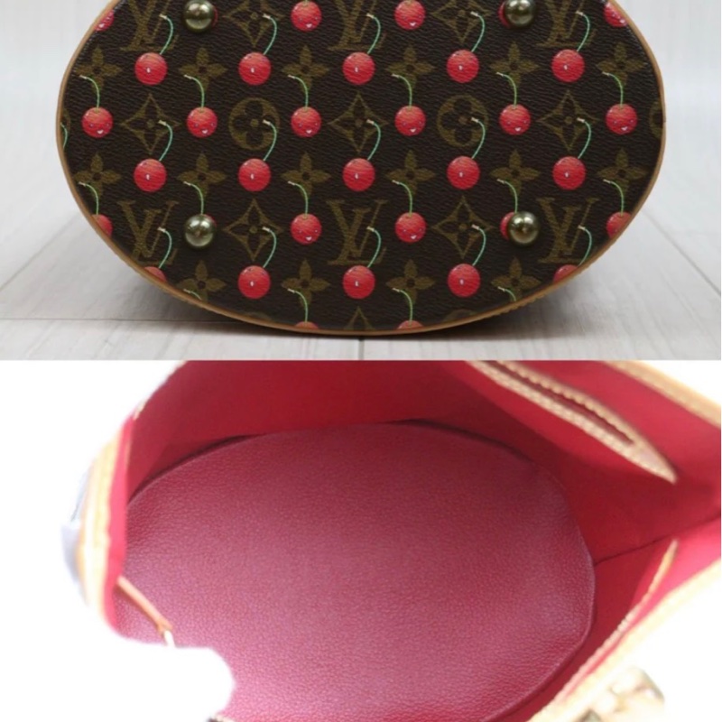 「JL精品代購」9新 LV限量村上隆櫻桃水桶包-7