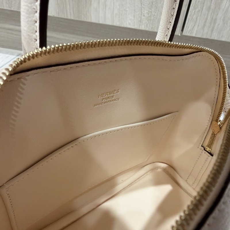 Hermes 愛馬仕 Mini Bolide Nata白 金扣 W刻 全新-2